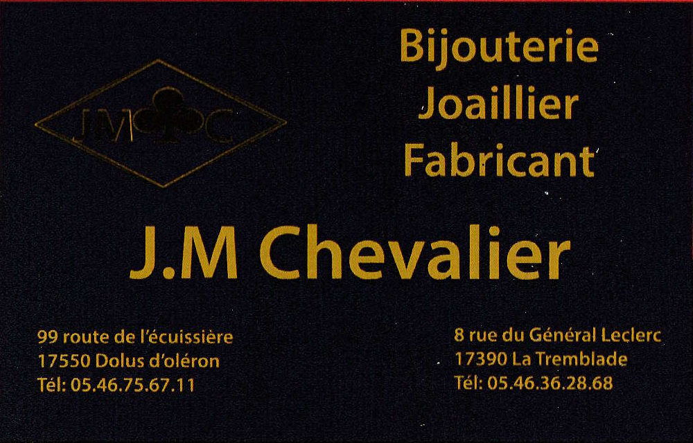 carte de visite bijouterie chevaliere